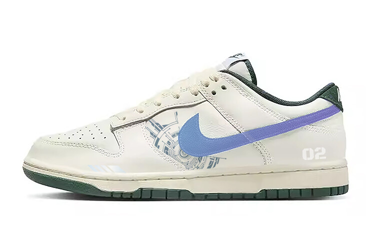 

Кроссовки Nike Dunk Skateboarding Shoes Unisex Low-top White/green, белый