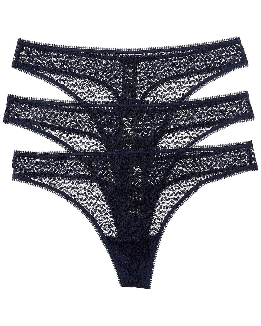 

DKNY 3pk Современные кружевные стринги, синий