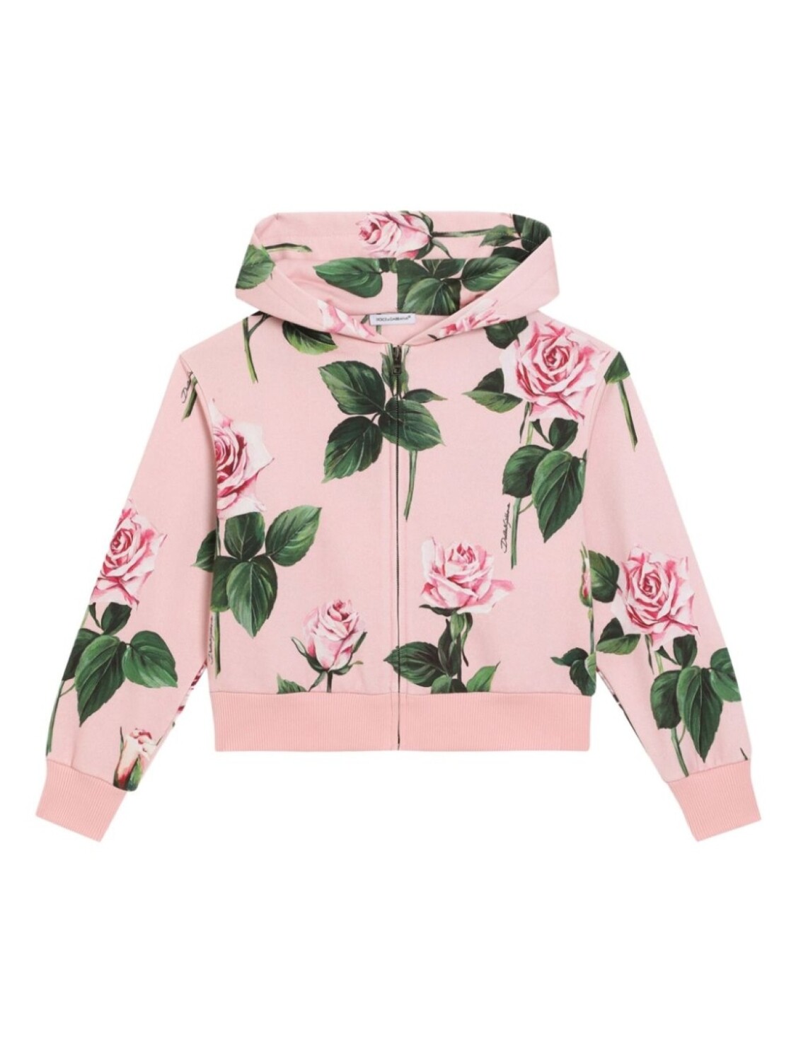 

Dolce & Gabbana Kids худи с цветочным принтом, розовый
