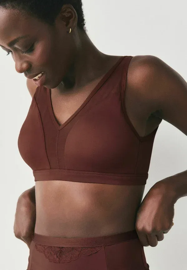 Бюстгальтер Bã¼Gelloserâ Bh mit rundum stã¼tzeffekt bustier Next, шоколадно-коричневый