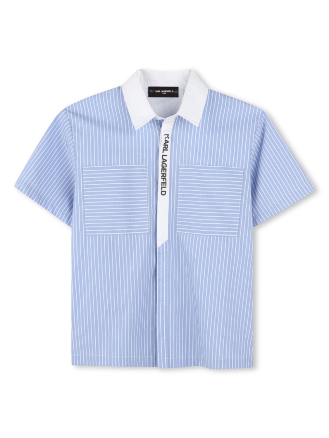 

Karl Lagerfeld Kids рубашка с логотипом, синий