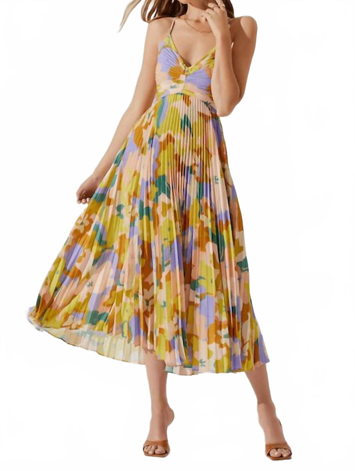 

Платье Blythe Midi в цветочном принте лайм и ржавчина ASTR, Lime Rust Floral