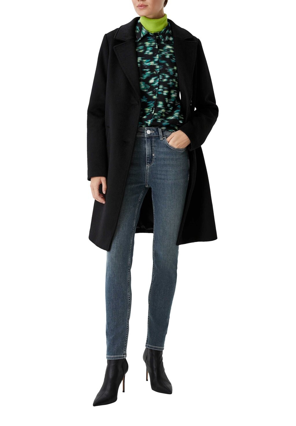 

Джинсы приталенного кроя comma casual identity, цвет blau