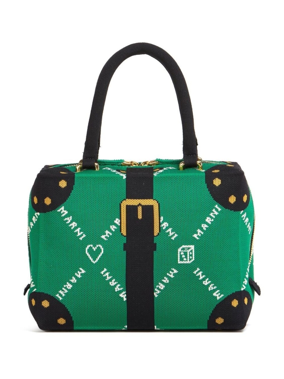 

Marni сумка с монограммой, зеленый