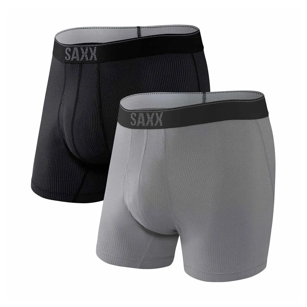 

Базовый слой SAXX Underwear Quest Fly boxers 2 units, серый/черный