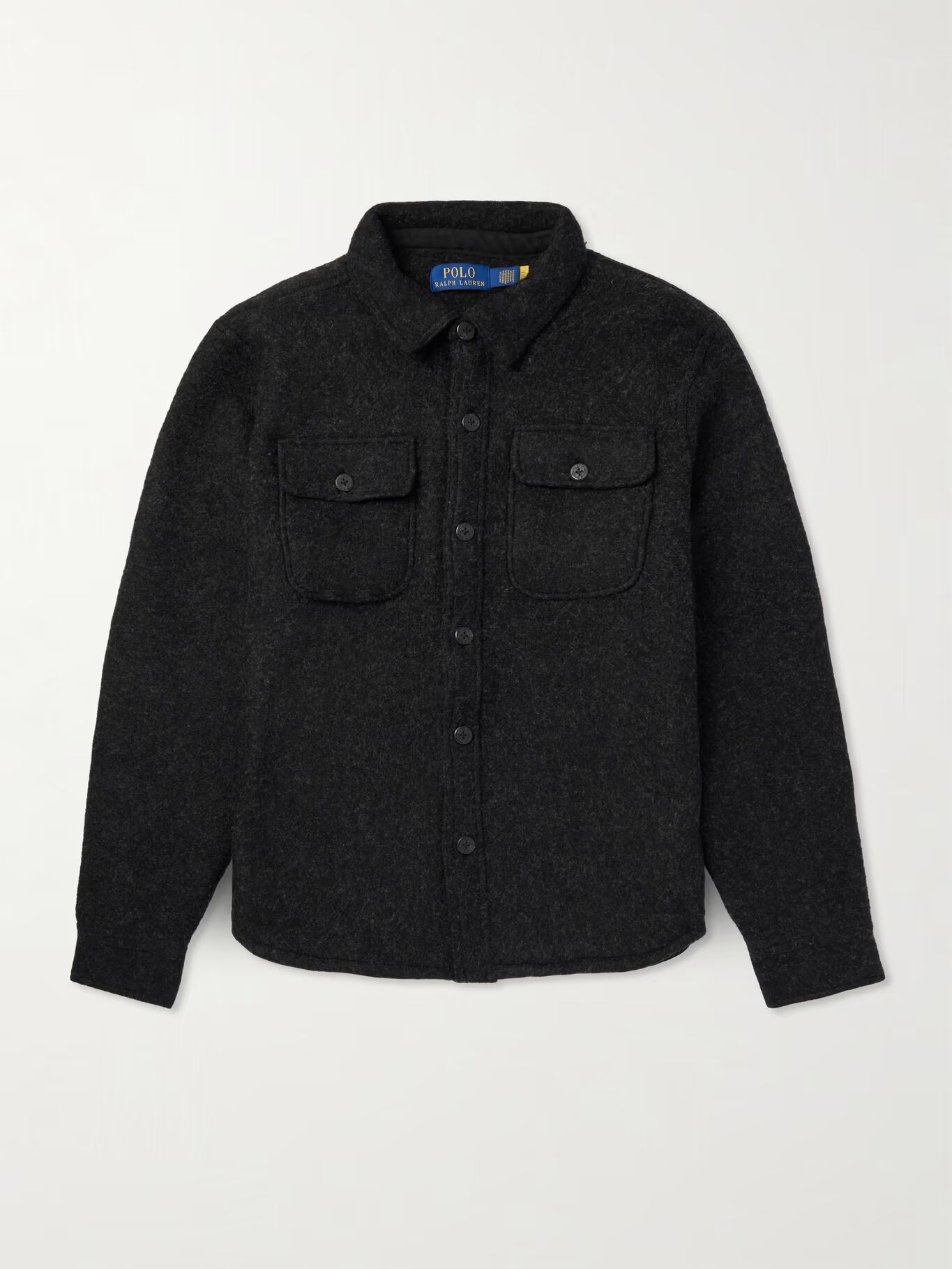 

Верхняя рубашка из смеси шерсти POLO RALPH LAUREN, черный