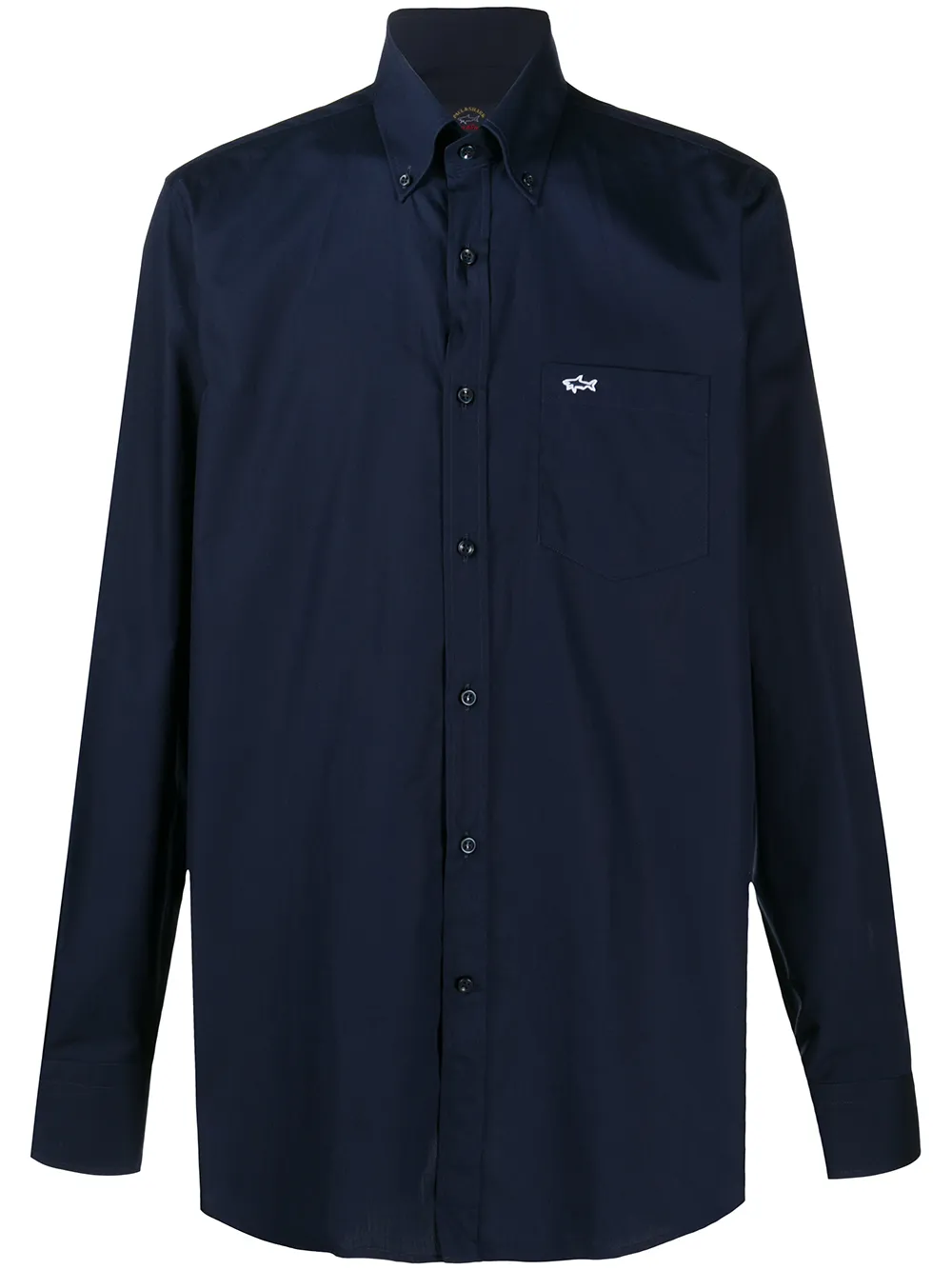 

Рубашка на пуговицах с вышитым логотипом Paul & Shark, синий