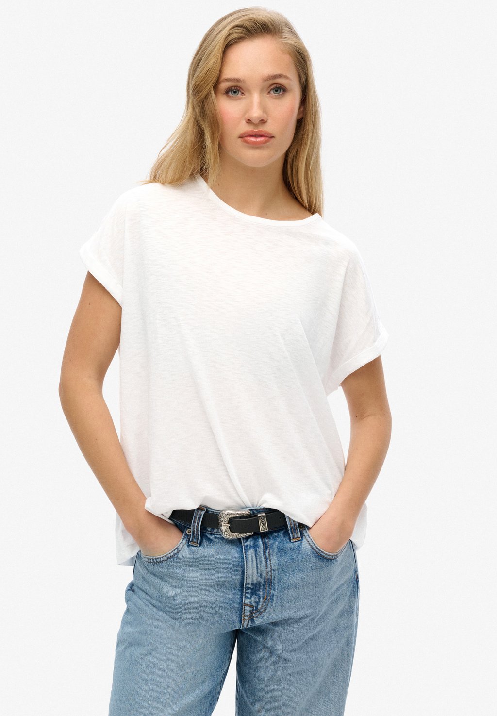 

Базовая футболка STUDIOS LOOSE - Print T-shirt Superdry, белый
