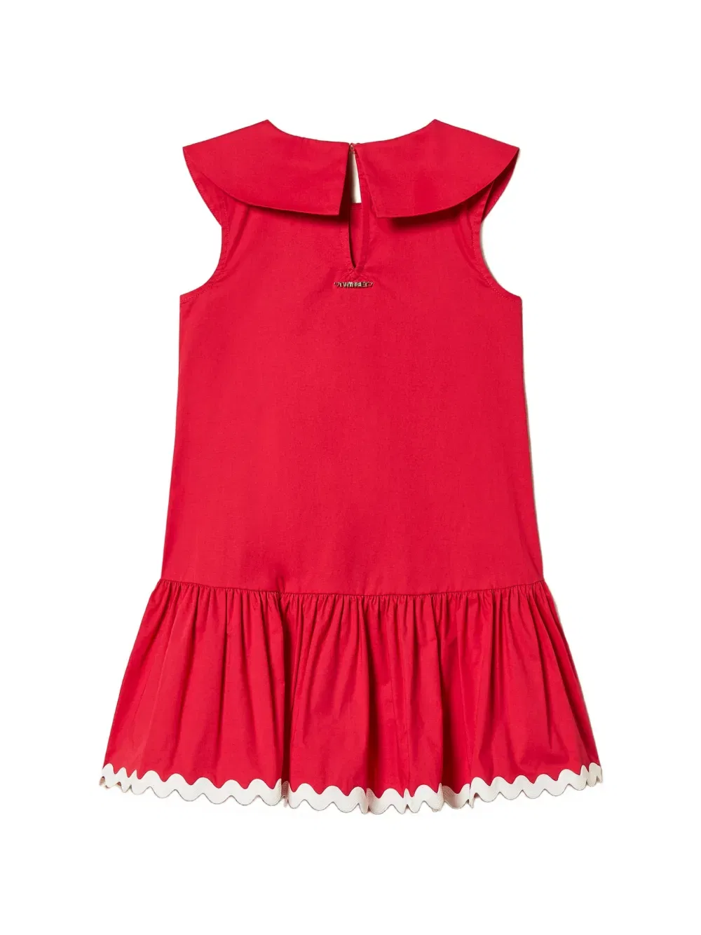 Платье с воротником и оборками Twinset Kids, красный — фото 2