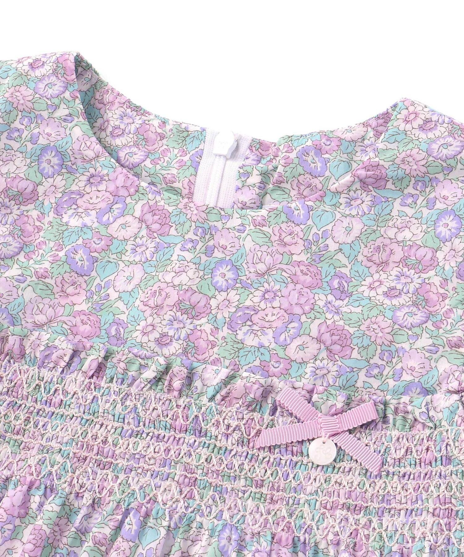 Платье Liberty (Leontyne Dream) из ткани Tana Lawn с цветочным принтом и сборками (размеры 90-140 см) Tartine et Chocolat, Purple — фото 3