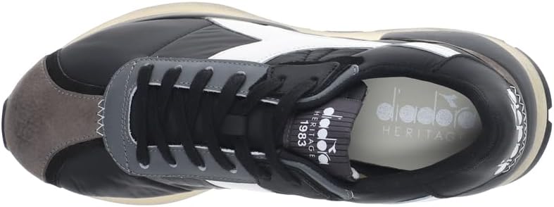 Мужские кроссовки Diadora Mercury Elite на шнуровке повседневные - черные — фото 4
