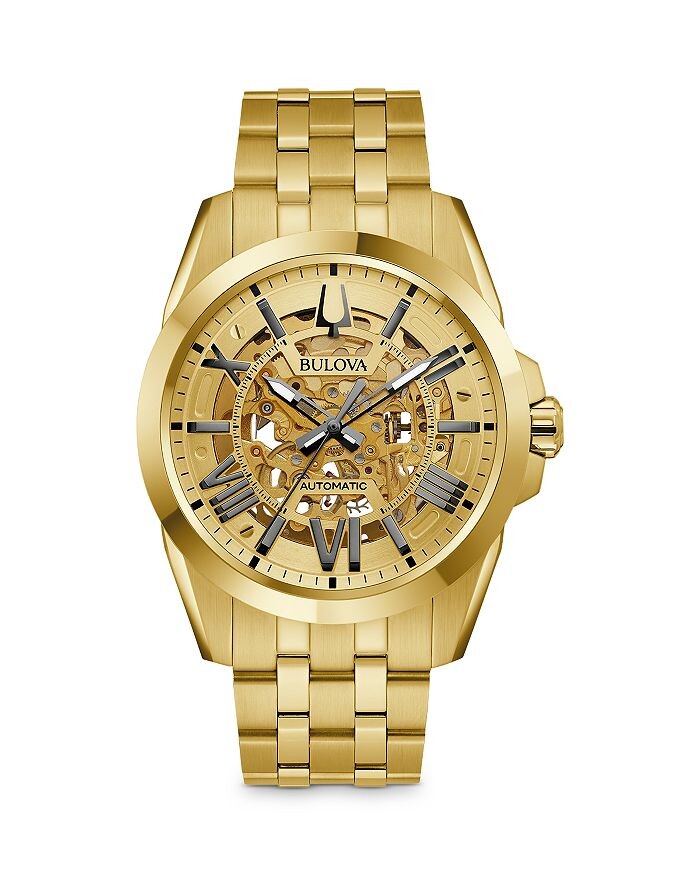 

Часы Bulova Miyota, 43 мм, золотой