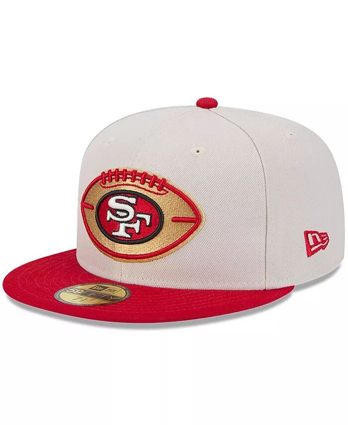 

Мужская кепка Stone/Scarlet San Francisco 49ers 2024 Sideline Historic 59FIFTY Fitted New Era
