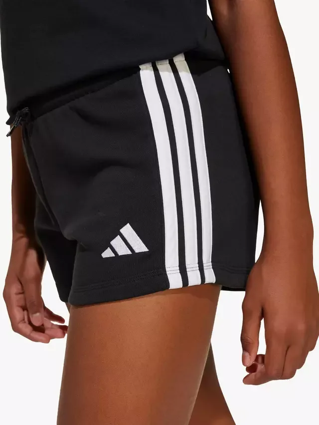 Детские классические шорты в три полоски, черно-белые adidas — фото 4