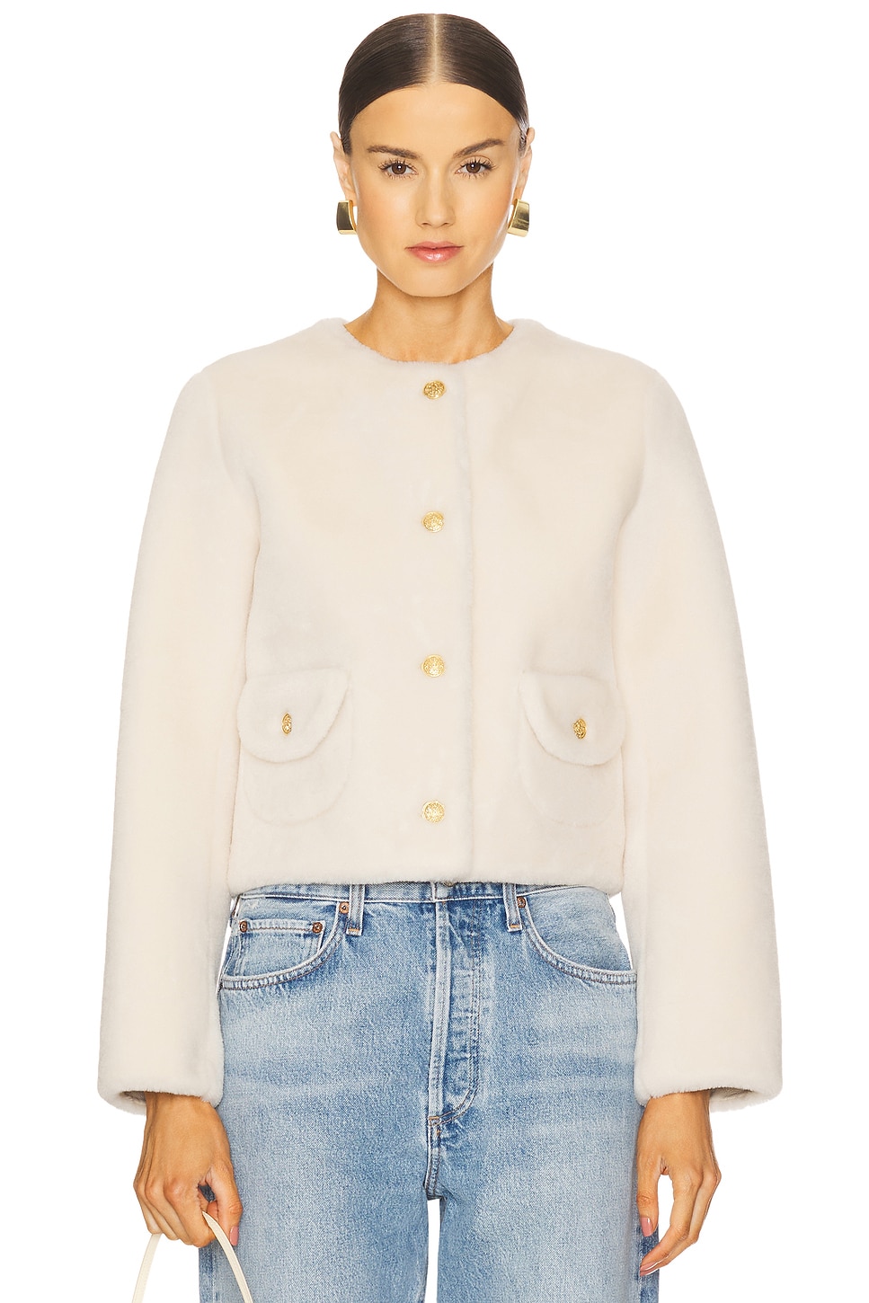 

Куртка из искусственного меха Popelka Loveshackfancy, creme