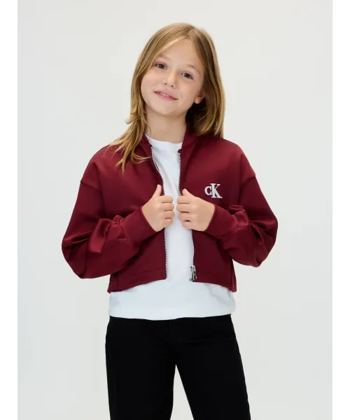 

Бомбер Cropped fit Calvin Klein Jeans, красный