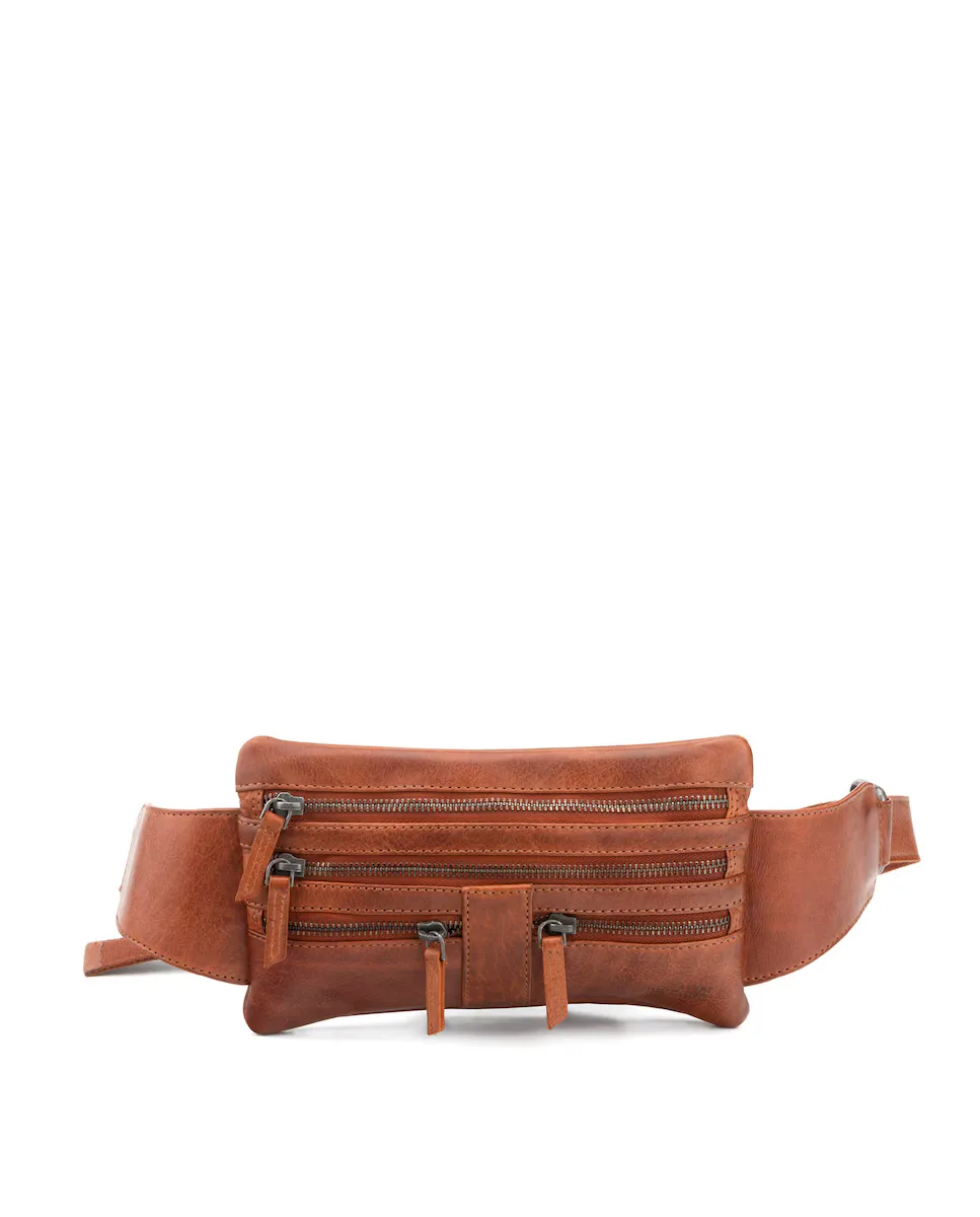 

Мужская поясная сумка из воловьей кожи кожаного цвета Stamp, цвет Marrón claro