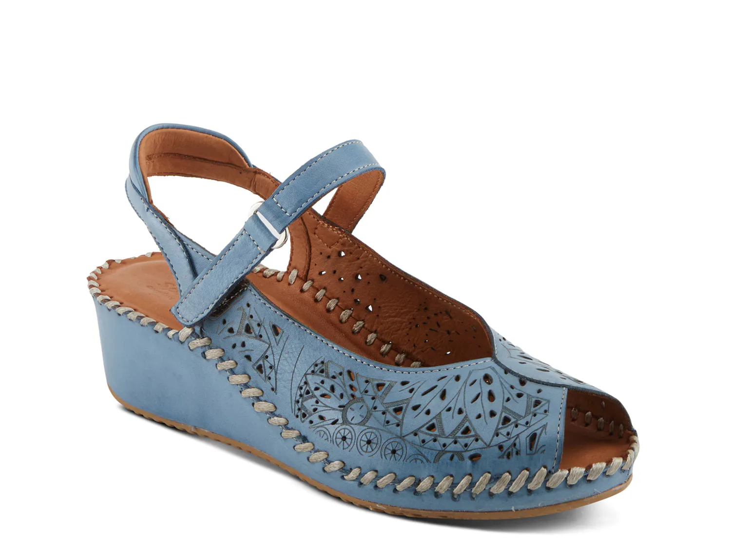 Сандалии Santonio Wedge Sandal Spring Step, синий