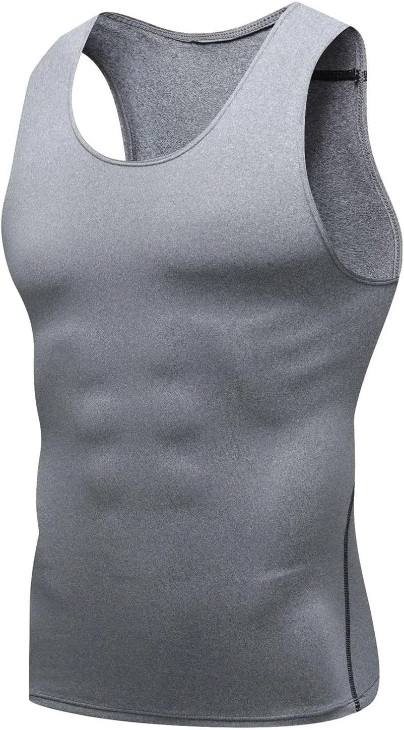 Мужская компрессионная майка без рукавов, Dark Gray