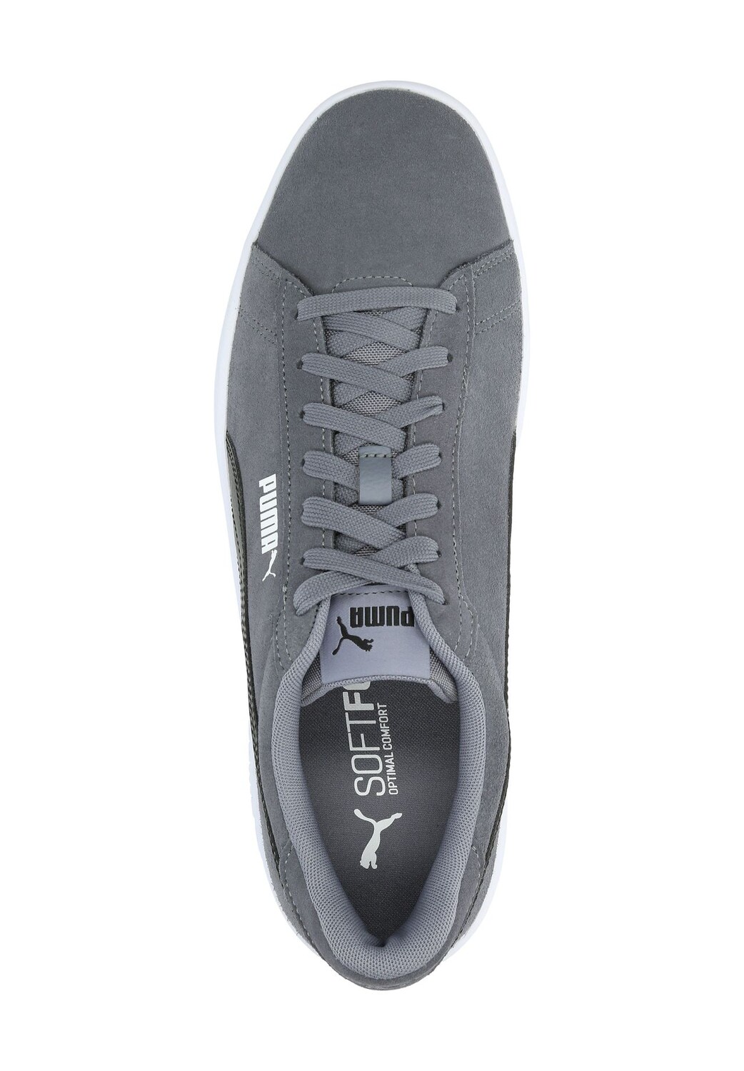 Кроссовки "Smash 30", кожа, Soft Пена+, мужские PUMA, цвет Gray Tilepuma Bla — фото 2