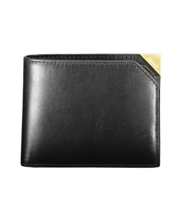 

Черный кожаный мужской кошелек с блокировкой RFID Calvin Klein, черный