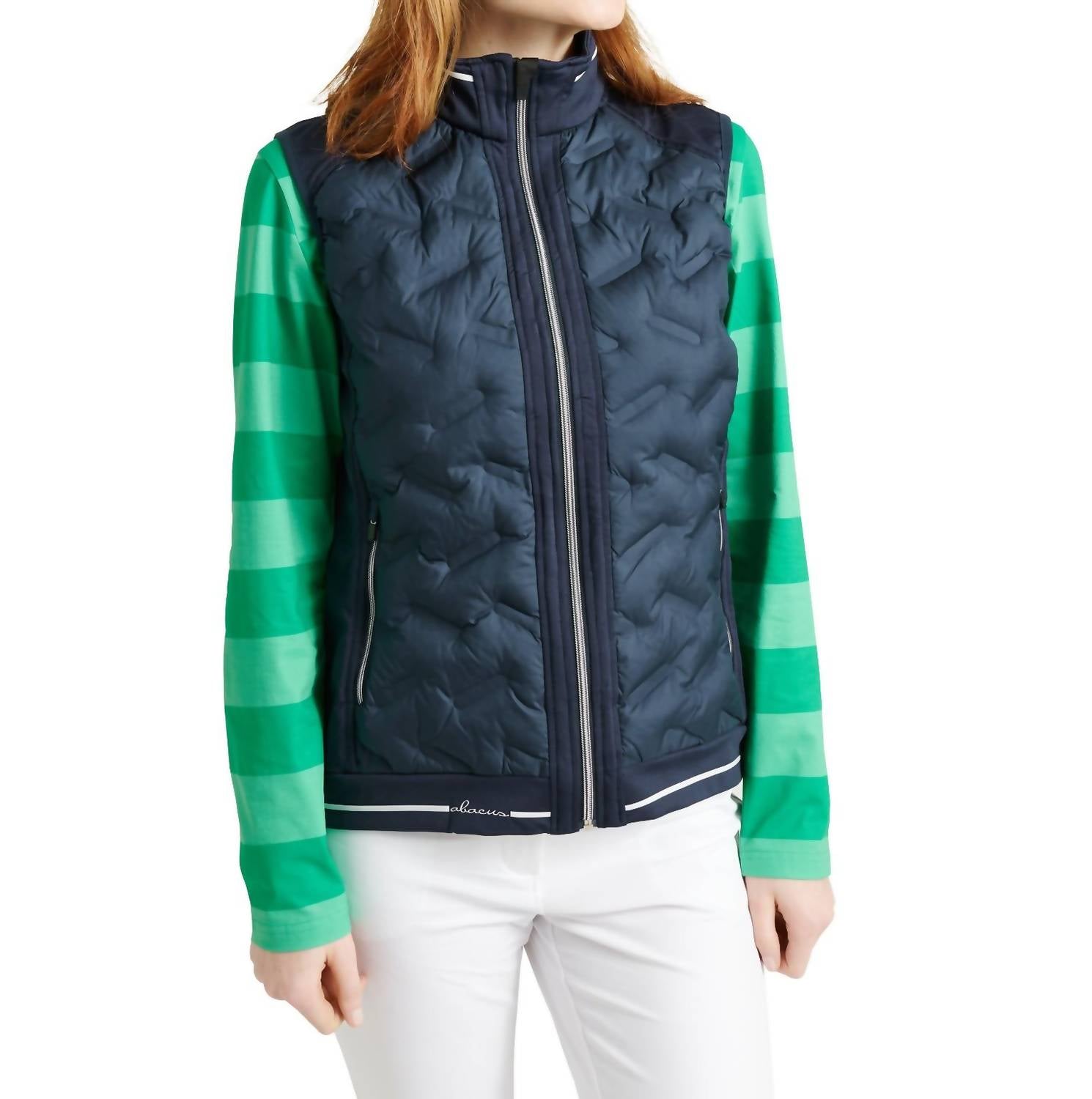 

Женский жилет Grove Hybrid в цвете Navy Abacus Sportswear US