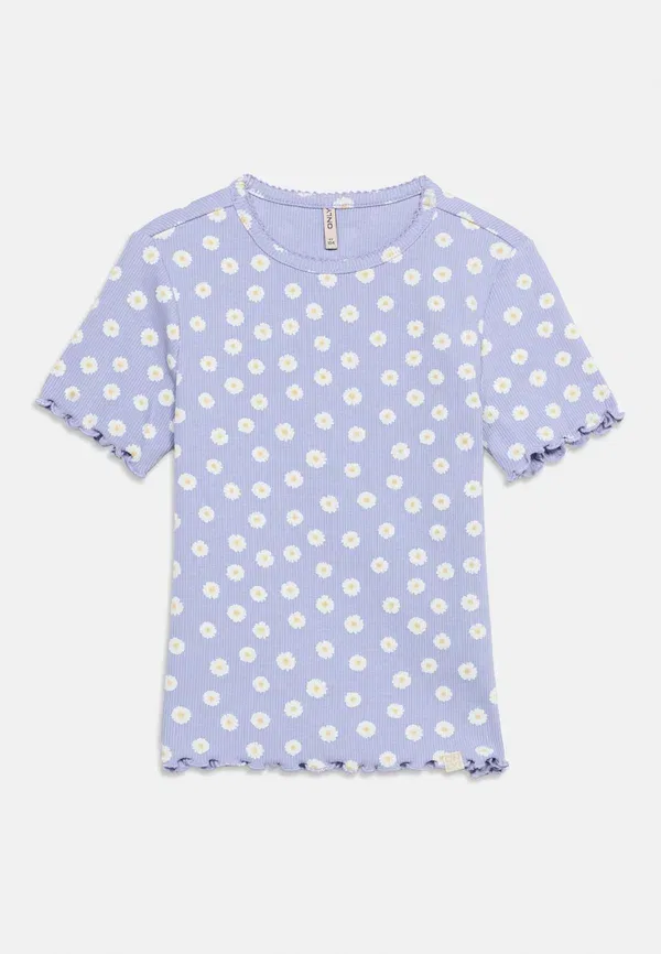 Футболка с принтом Kmgtrinny o neck print t-shirt Only Mini, нежно-лавандовый — фото 3