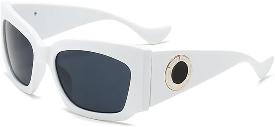 

Солнцезащитные очки «кошачий глаз» для женщин и мужчин, двухцветная оправа, дорожные солнцезащитные очки, женские, защита от УФ-излучения UV400, мужские HAMFCK, White