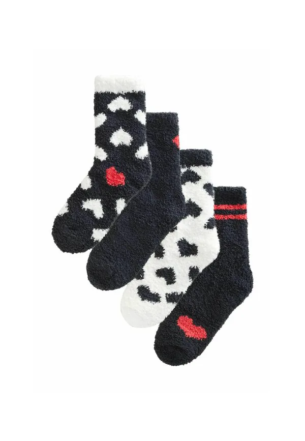 Уютные носки в упаковке из 4 штук. Next, Black White Red Hearts