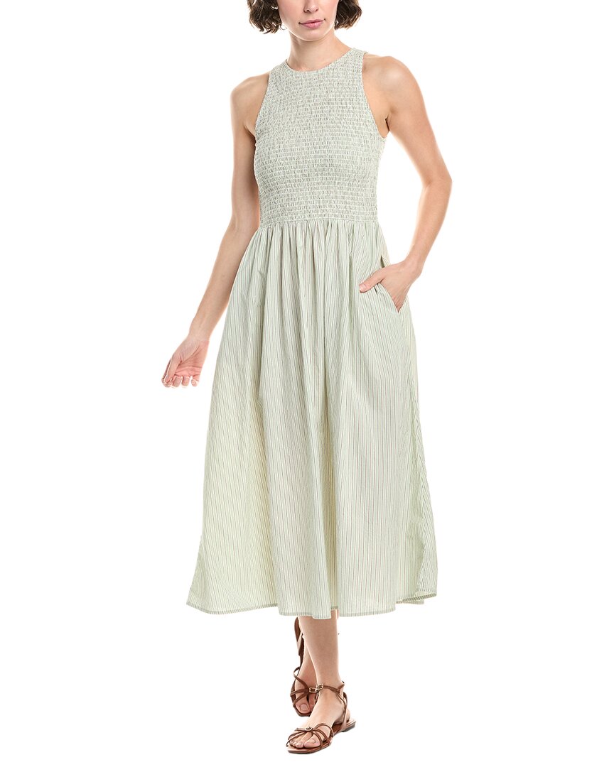 

Madewell Платье миди с присборенным лифом Melody, зеленый