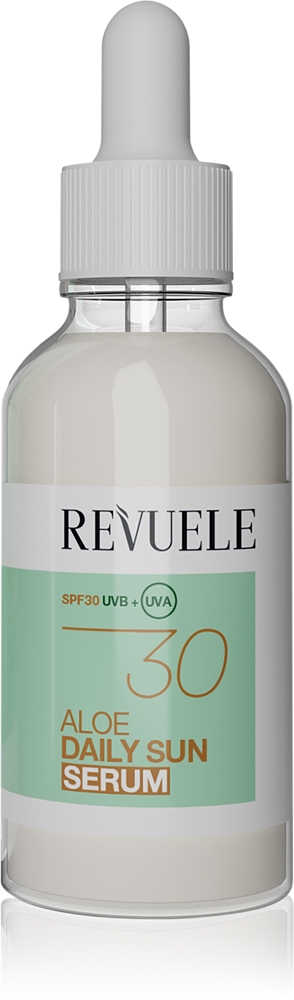 

Ежедневная солнцезащитная сыворотка с алоэ вера SPF 30 Revuele, 30 мл