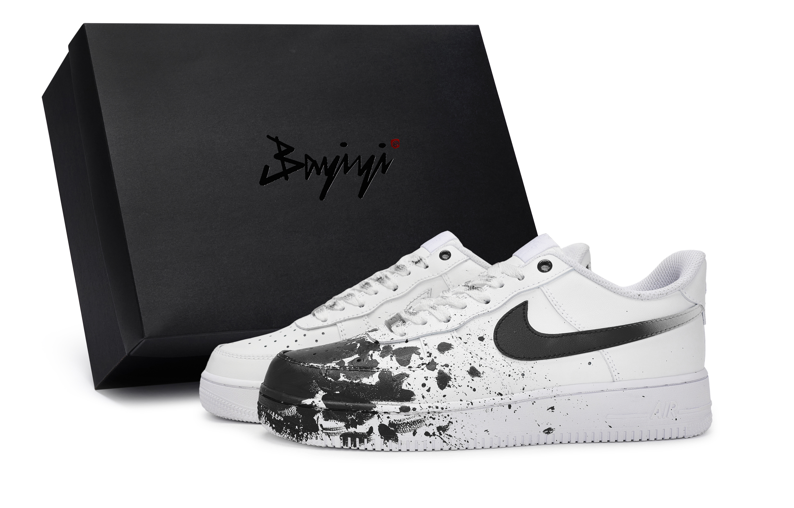 

Nike Кроссовки для скейтбординга Air Force 1, мужские, низкие, черно-белые