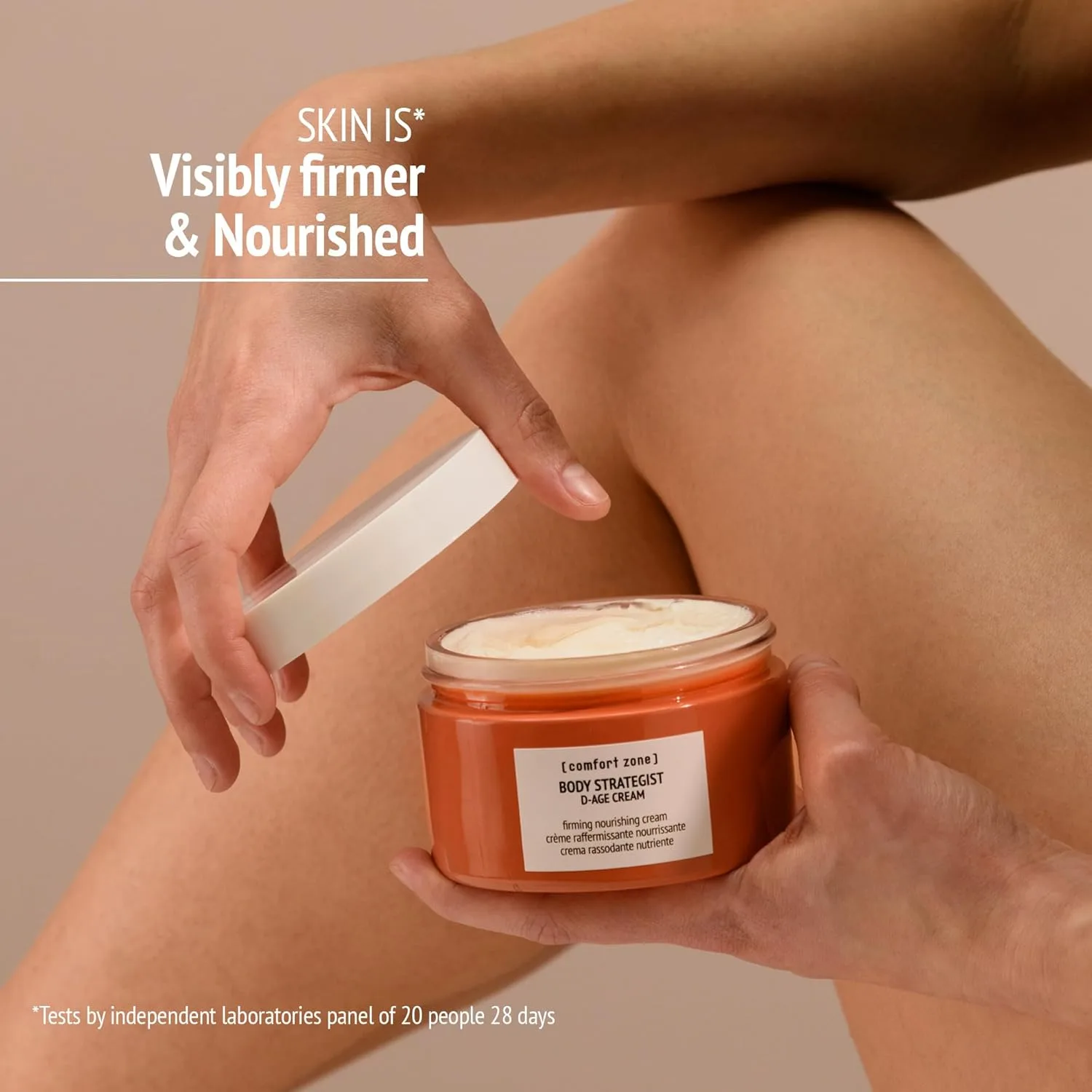 [ comfort zone ] Body Strategist D-Age Cream, укрепляющий лосьон для тела, тонизирующее средство для упругости, органическое масло таману, антивозрастной уход для потери упругости, сухая кожа, веган, сделано в Италии, 180 г — фото 3
