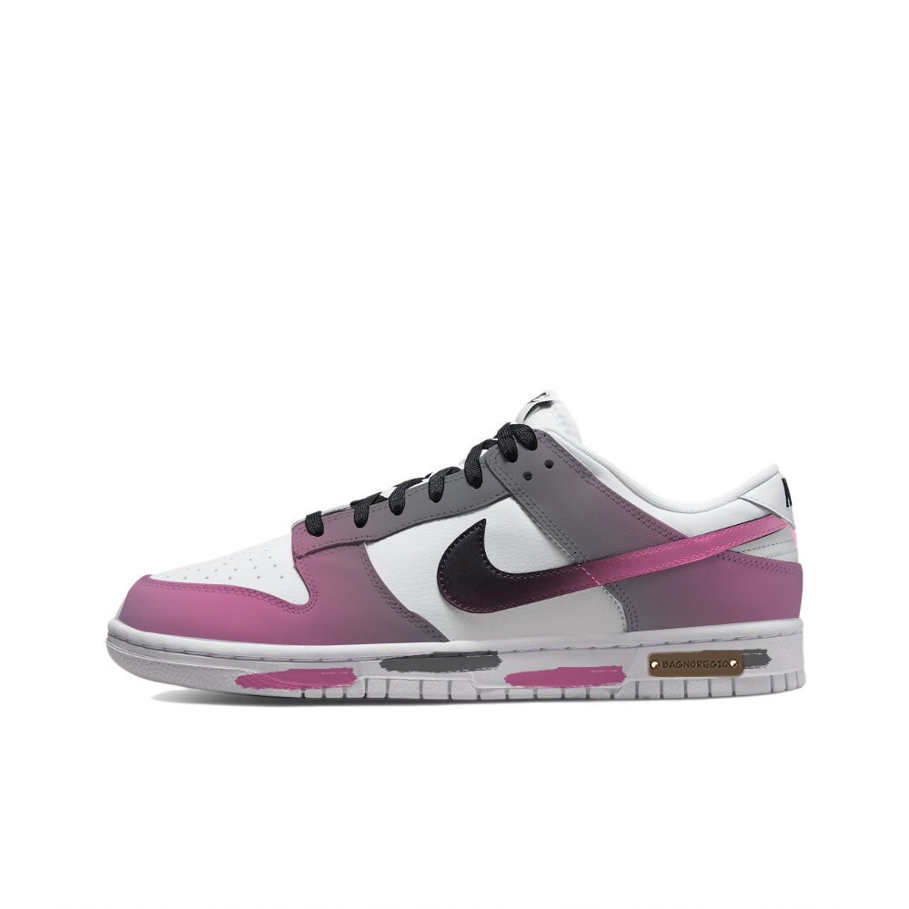 

Кроссовки Nike Dunk Skateboarding Shoes Men Low-top Black/pink, черный/розовый