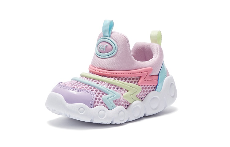 361°KIDS Скользостойкие, износостойкие, дышащие низкие детские кроссовки Pink для детей 3-7 лет — фото 3