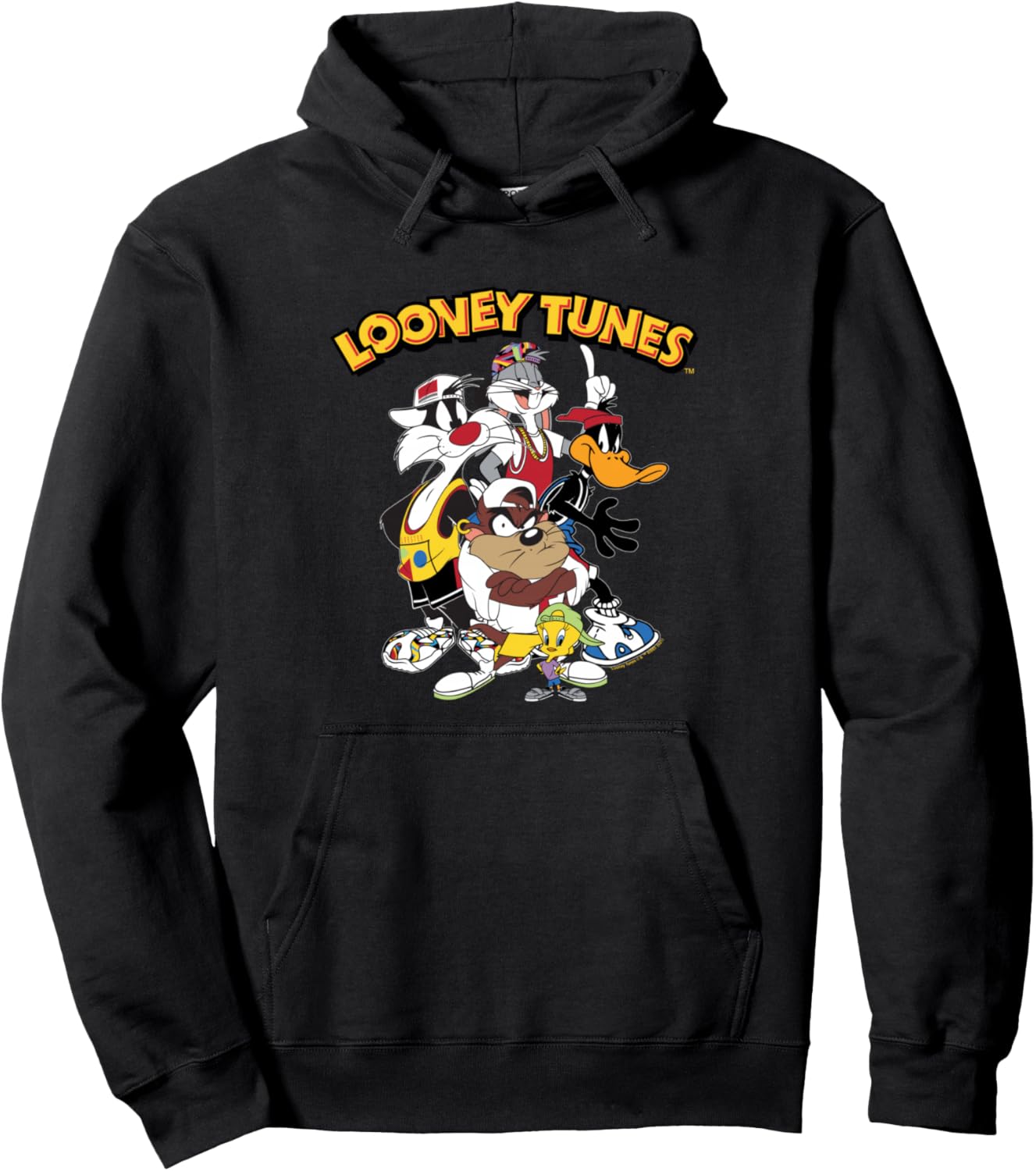 

Толстовка и толстовка с изображением насекомых из мультфильмов Looney Tunes: Сильвестр, Таз, Даффи, черный