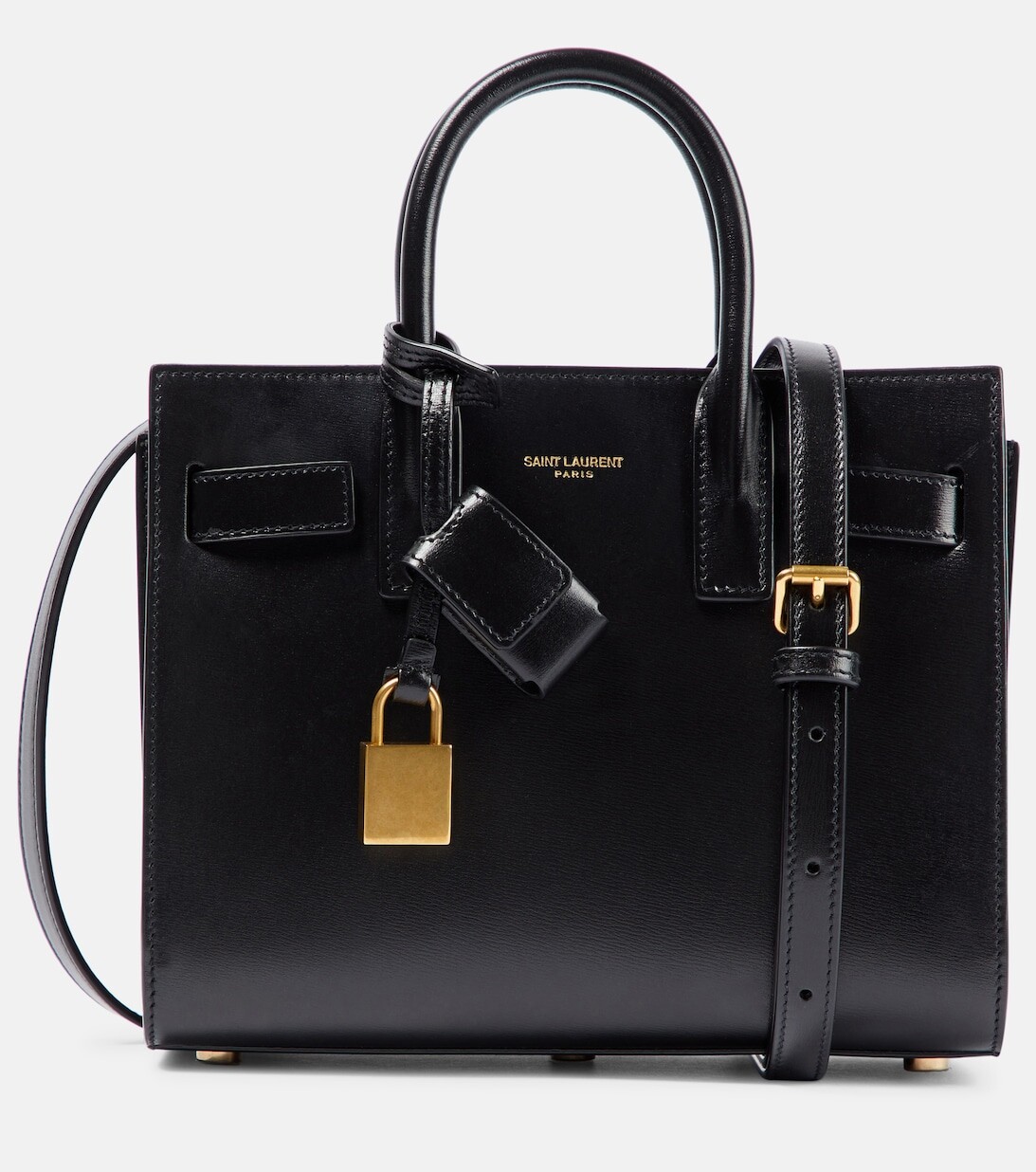 

Сумка-тоут Sac De Jour Nano из кожи Saint Laurent, черный