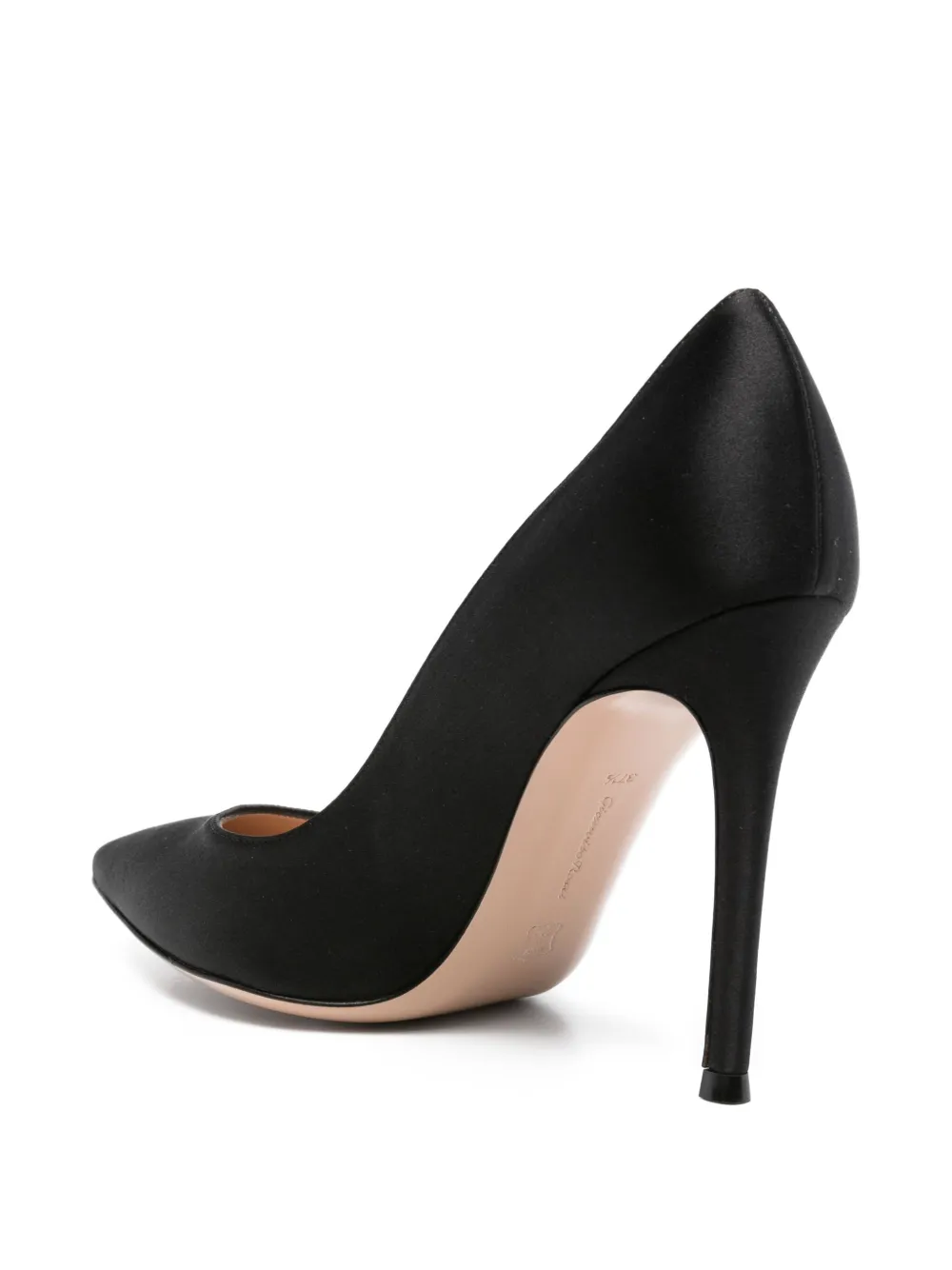 Атласные туфли на шпильке Gianvito Rossi, черный — фото 3