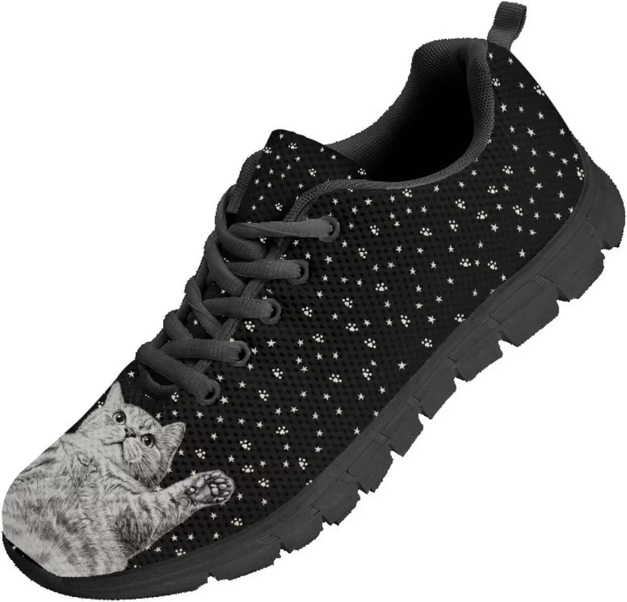 

Мужские кроссовки Funnydude Funny Graphic для тенниса, повседневная обувь для прогулок, легкие осенние кеды, Cute Cat