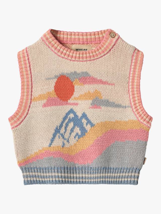

Детский хлопковый жаккардовый безрукавный жилет WHEAT, Multi