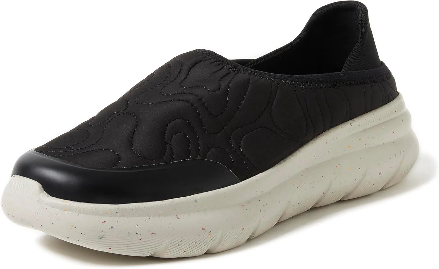 Мужские слипоны Dearfoams с складывающимся задником, легкие, с эффектом возврата энергии, модель Knox, черный — фото 3