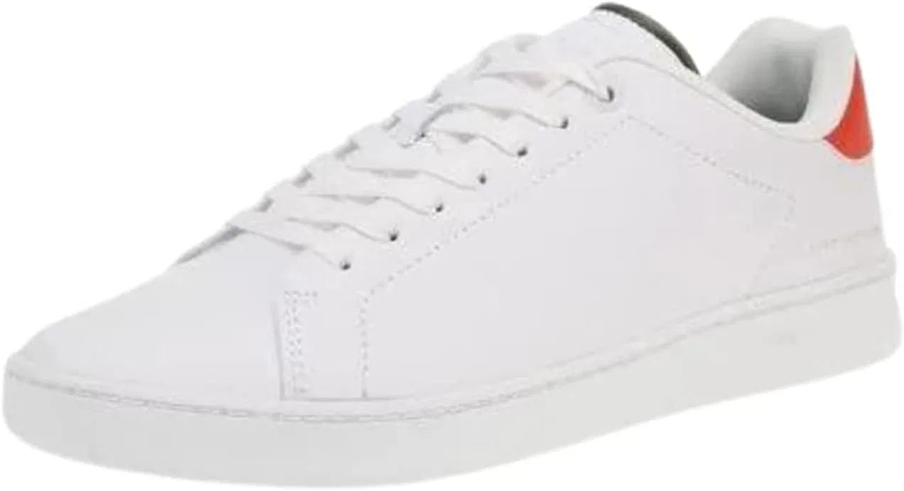 Мужские кроссовки Tommy Hilfiger Court с кожаной подошвой и чашеобразной формой, Dark Orange