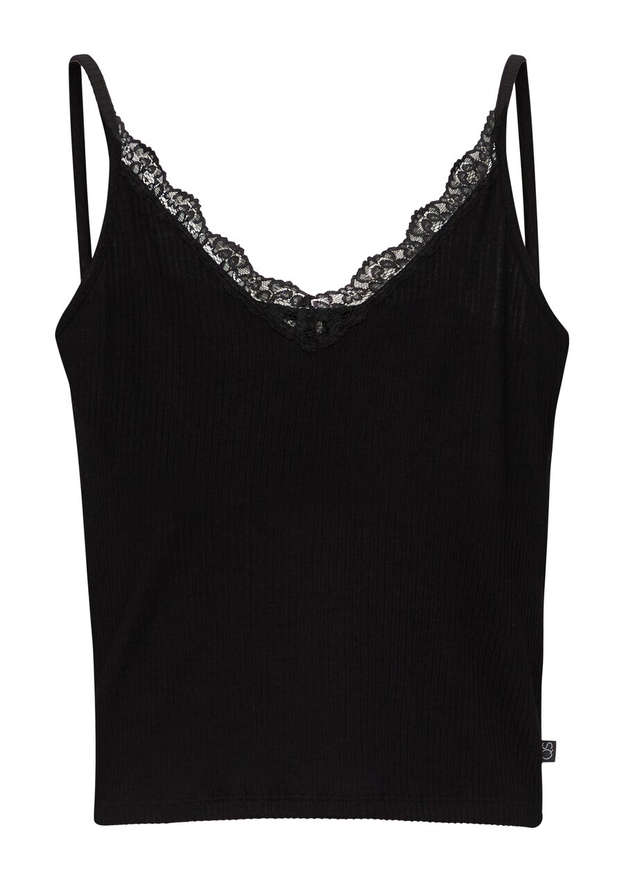 

Кружевной топ QS Top, черный
