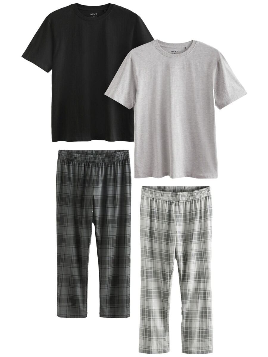 

Длинная пижама Next Long Pajamas, цвет grey/light grey/black
