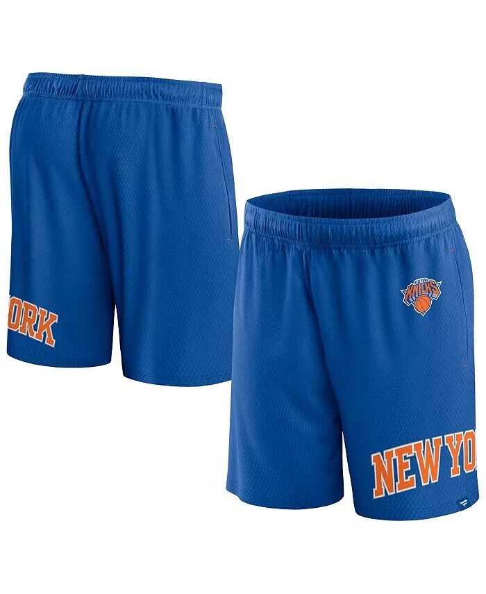 

Мужские синие сетчатые шорты New York Knicks Free Throw Fanatics