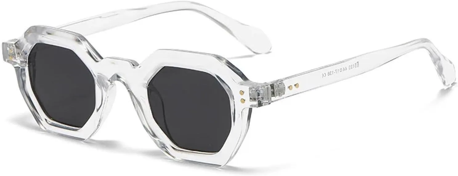 

Солнцезащитные очки с защитой от УФ-излучения UV400 | Маленькие женские и мужские, для занятий спортом на открытом воздухе и вождения DSVIGF, Transparent Gray