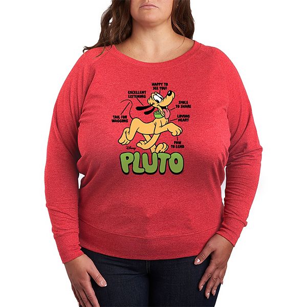 

Plus size футболка с длинным рукавом Pluto Diagram French Terry Disney, Heather Red