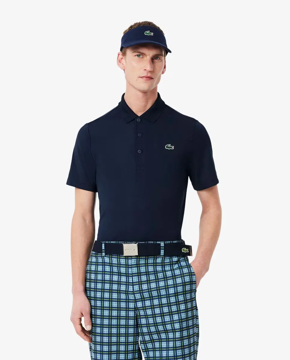 

Мужское поло для гольфа прямого кроя с защитой от ультрафиолета Lacoste, темно-синий