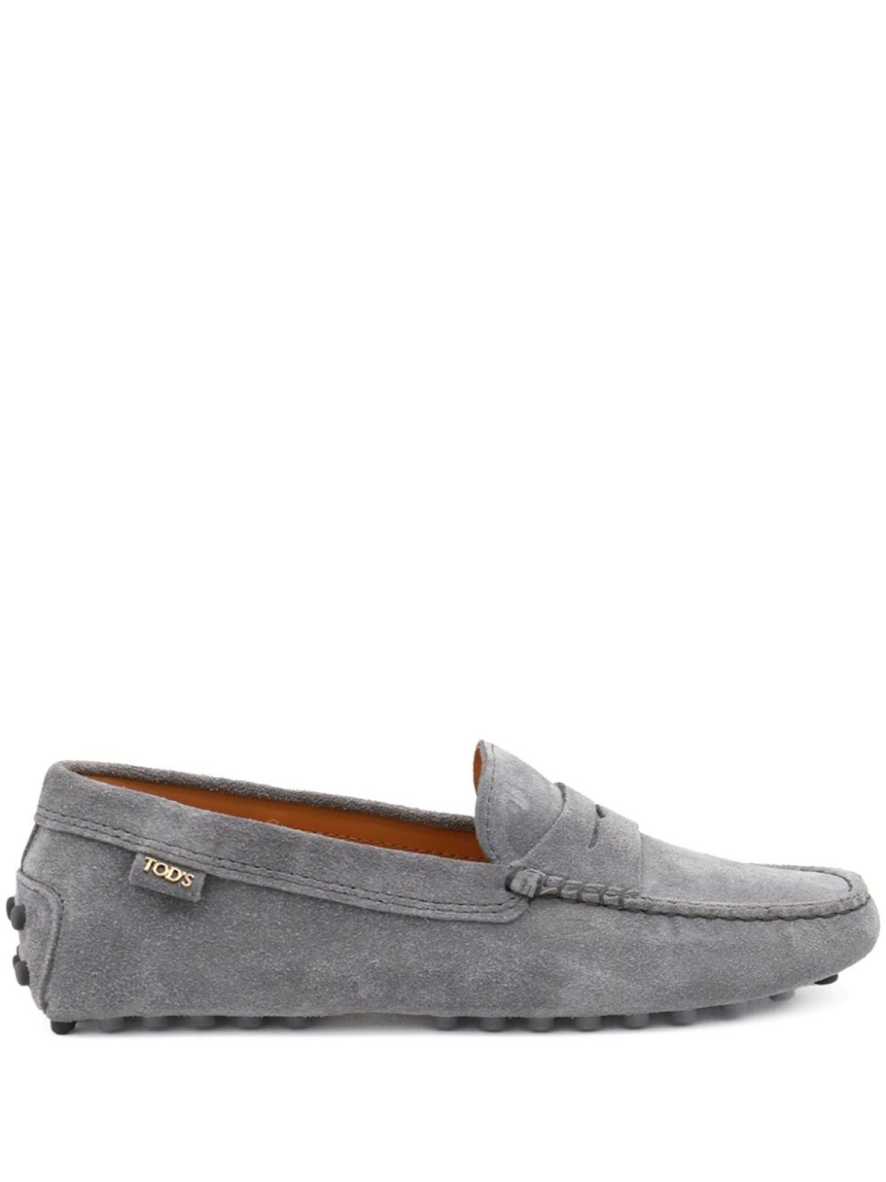 Замшевые лоферы Tod's, серый