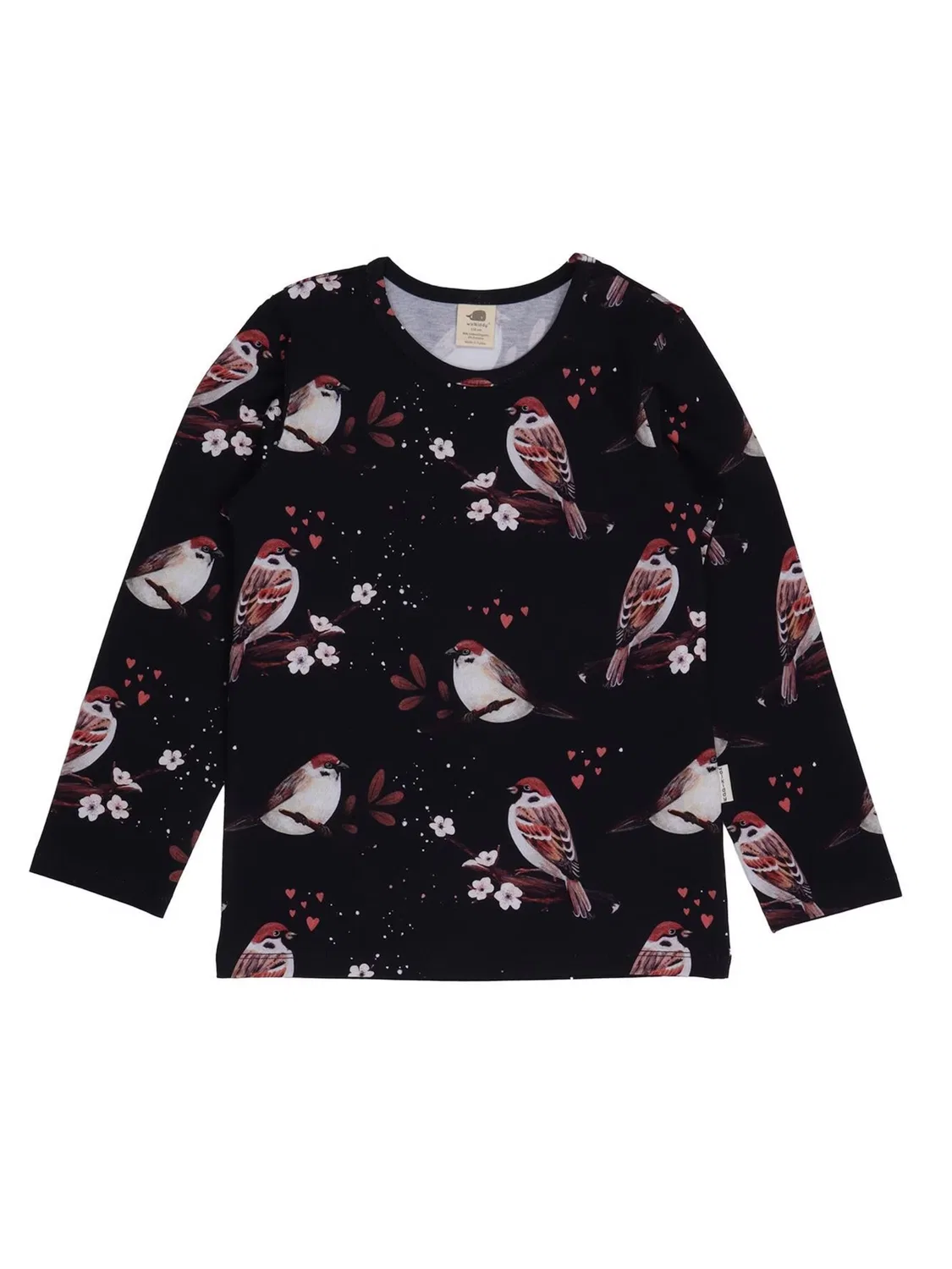 Футболка Walkiddy Little Sparrows Shirt черного цвета